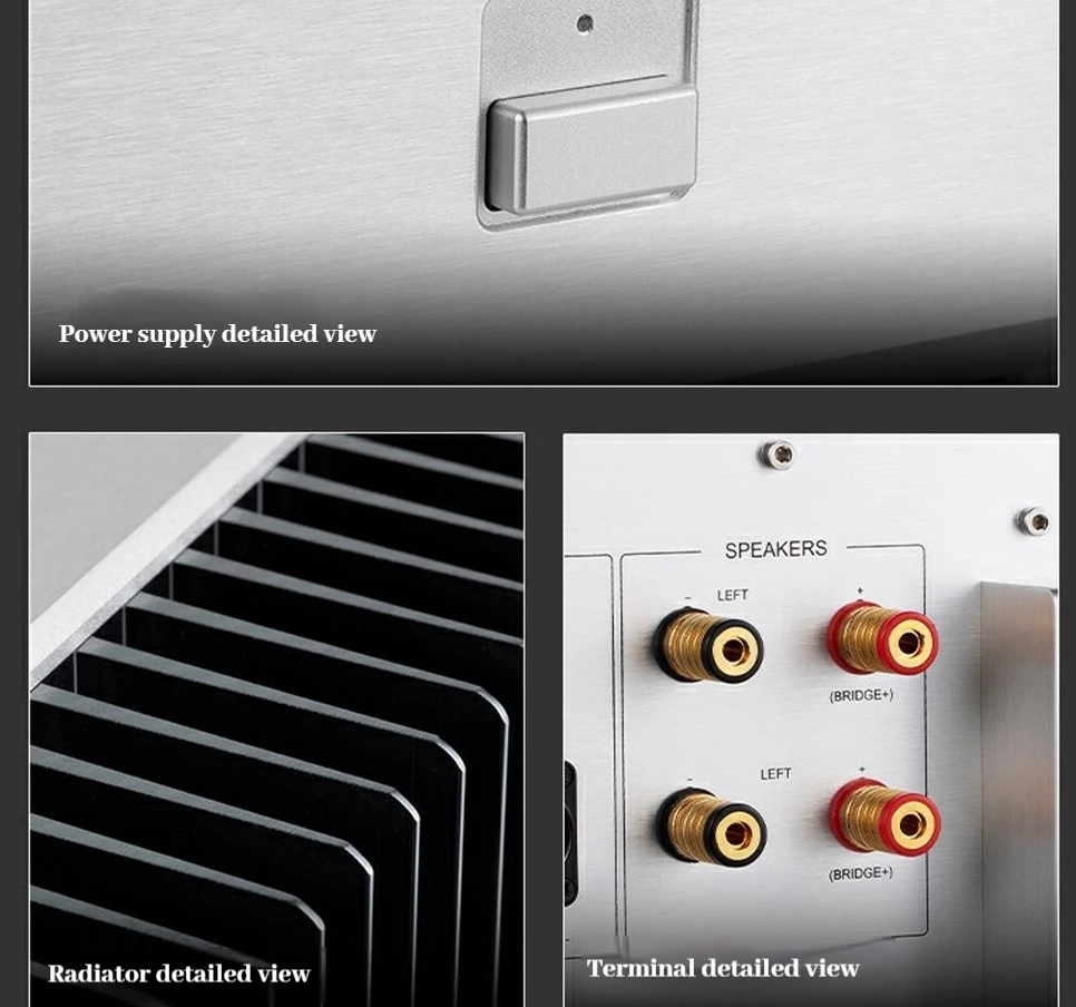 Meig Gravity PA-101 Field Effect Tube Class A High-power Single and Dual-channel HiFi  mono Power Amplifier Speaker Protection