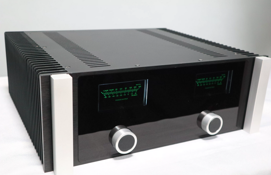 New full aluminum HIFI DIY class A amplifier chassis with dual VU meter Can install McIntosh circuit
