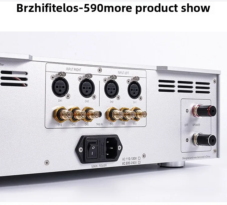 BRZHIFI TELOS-590 high home HIFI merged amplifier XLR RCA input 2.0 channel audio amplifier with remote control 200W+200W