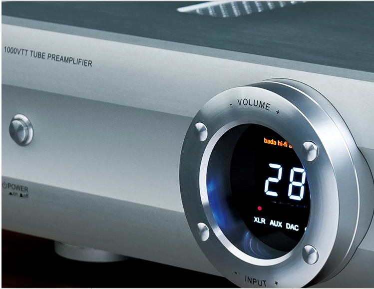 With Remote control Bada 1000VTT HIFI tube preamplifier home theater CD DAC AUX Balanced input preamp