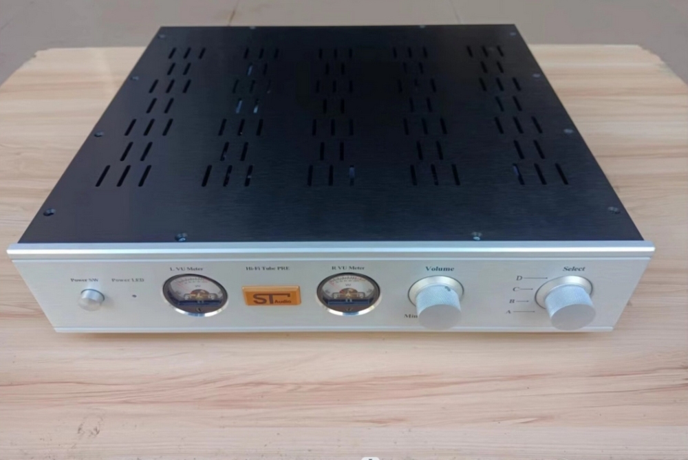 full aluminum Preamp chassis HIFI DIY amplifier case With VU meter Can install JP 200 circuit