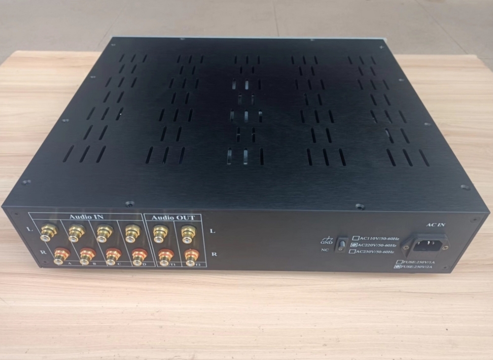 full aluminum Preamp chassis HIFI DIY amplifier case With VU meter Can install JP 200 circuit