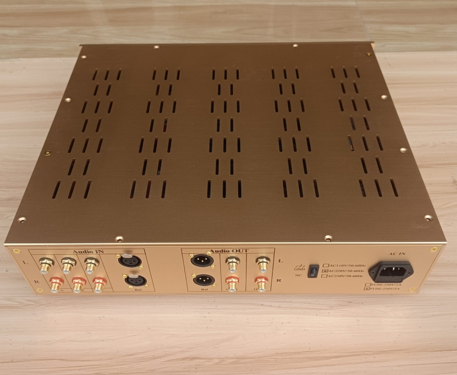 full aluminum Preamp chassis HIFI DIY amplifier case With VU meter Can install JP 200 circuit
