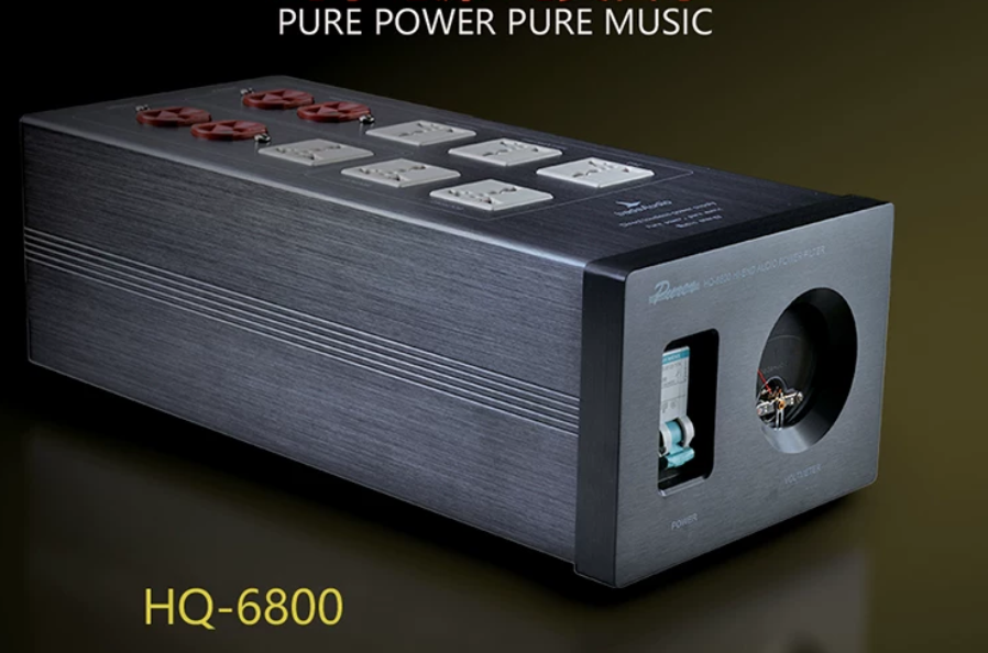 Power filter bada  HQ-6800 hifi audio US universal sockets Power purifier Anti-interference socket Lightning protection