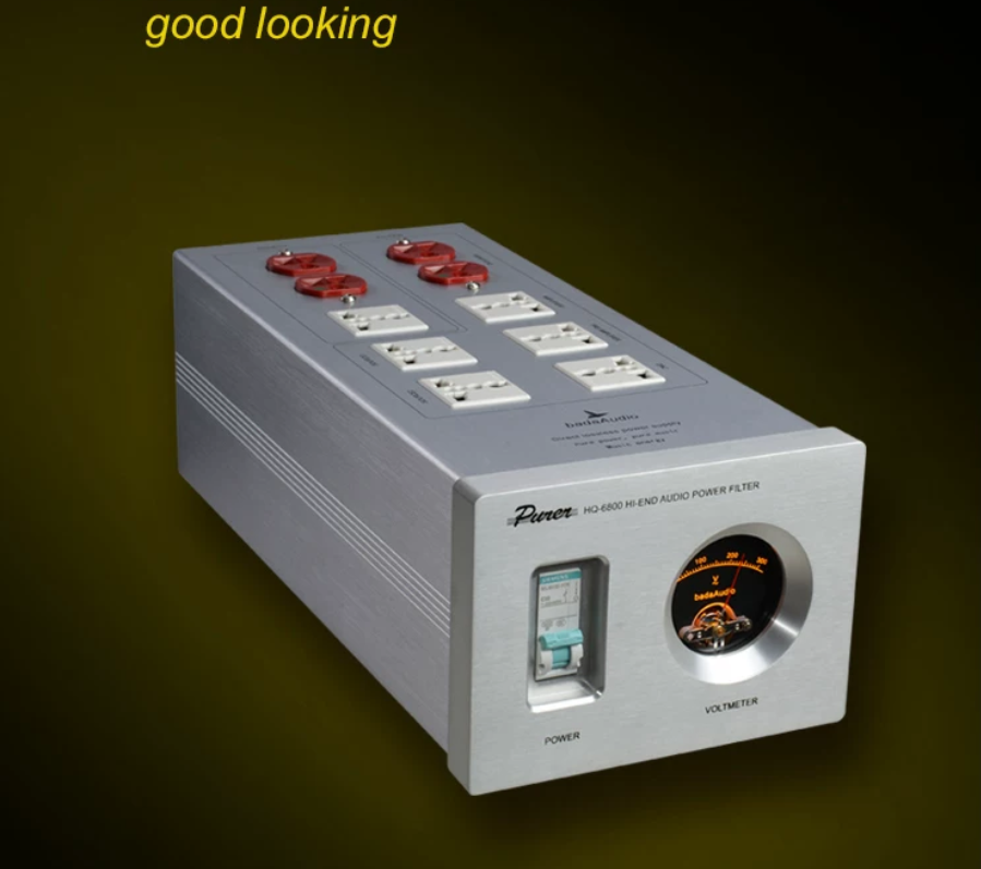 Power filter bada  HQ-6800 hifi audio US universal sockets Power purifier Anti-interference socket Lightning protection