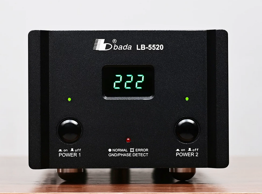 Bada 5520 hifi audio dual road sockets power filter DC isolation anti-interference elimination lightning protection multifunctional power filter