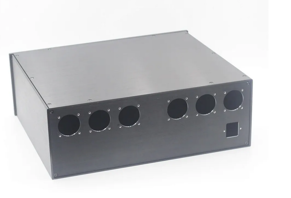 W430 H150 D410 Custom Holes EU Plug Hole DIY Power Amplifier Filter power supply install housing black silver