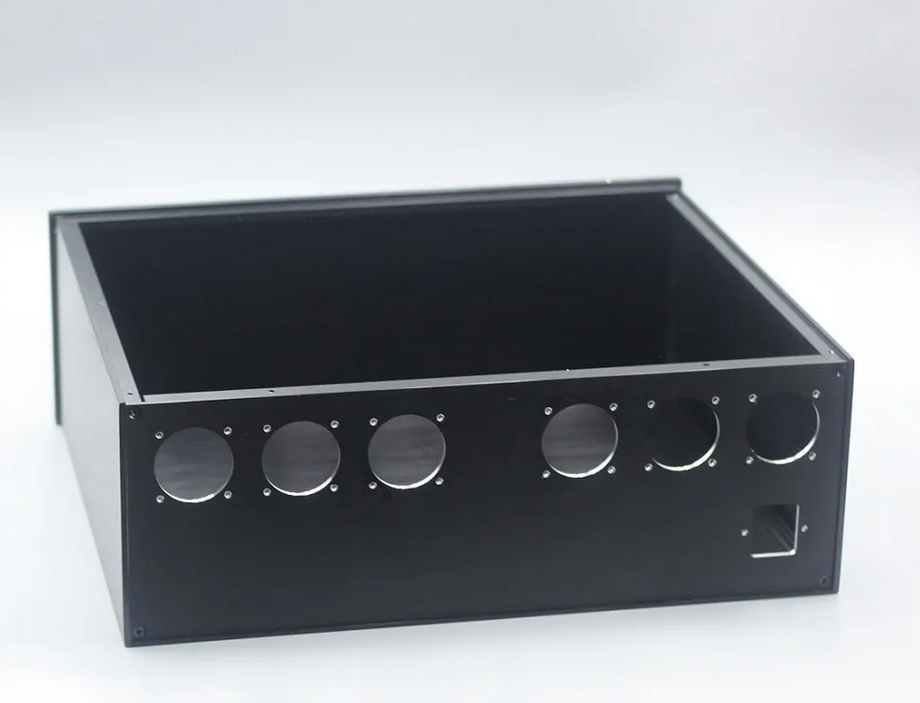 W430 H150 D410 Custom Holes EU Plug Hole DIY Power Amplifier Filter power supply install housing black silver