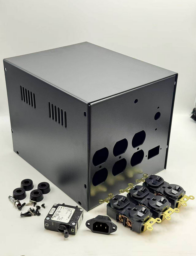 iron US/American Standard power isolation socket DIY chassis Transformer housing 250X200X200MM with US socket