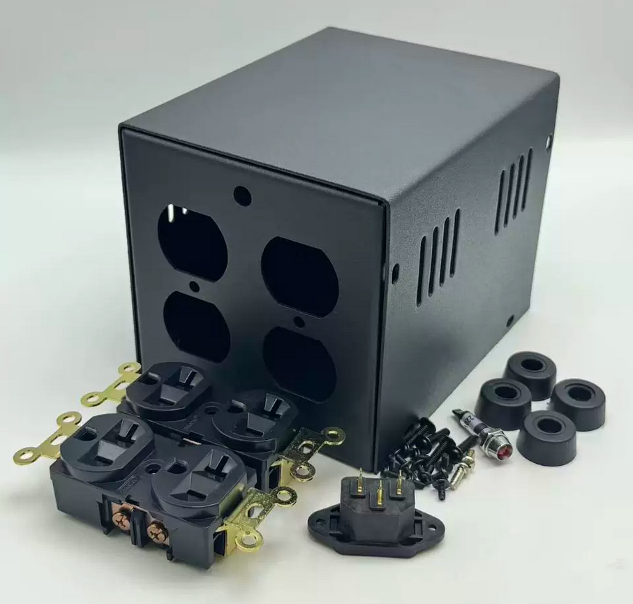 below 200W Transformer chassis  power socket DIY housing iron US/American Standard socket box 150 * 120 * 120MM
