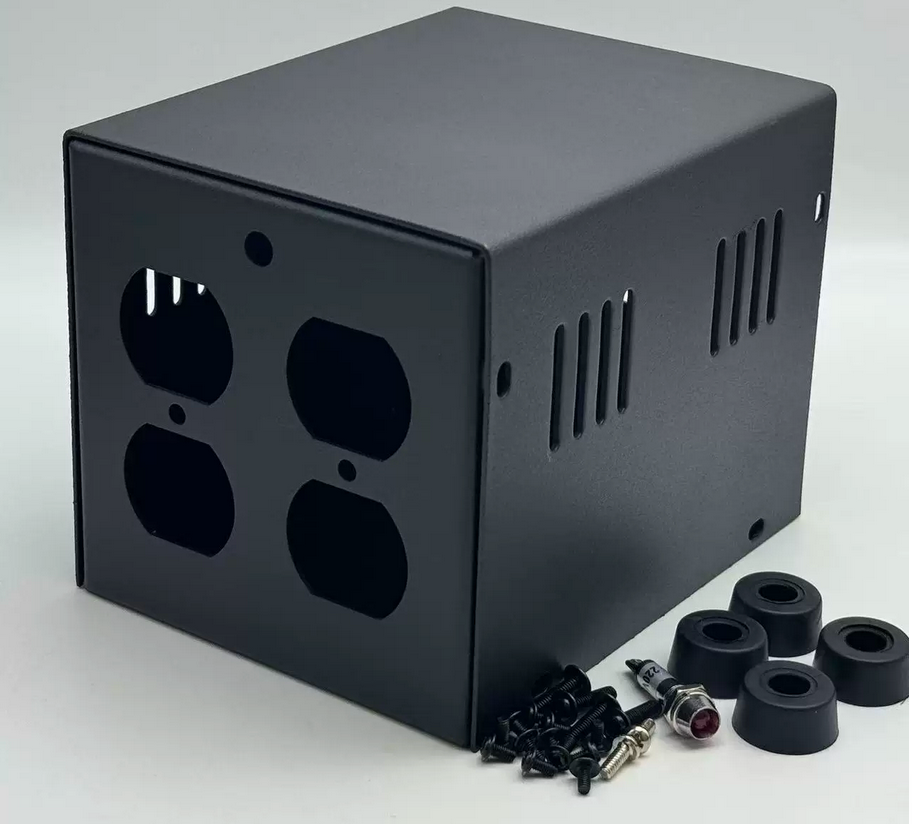 below 200W Transformer chassis  power socket DIY housing iron US/American Standard socket box 150 * 120 * 120MM