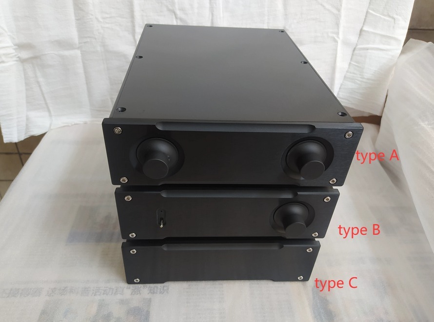 JY New black full aluminum alloy amplifier chassis 2307 HIFI DIY preamp case power supply box