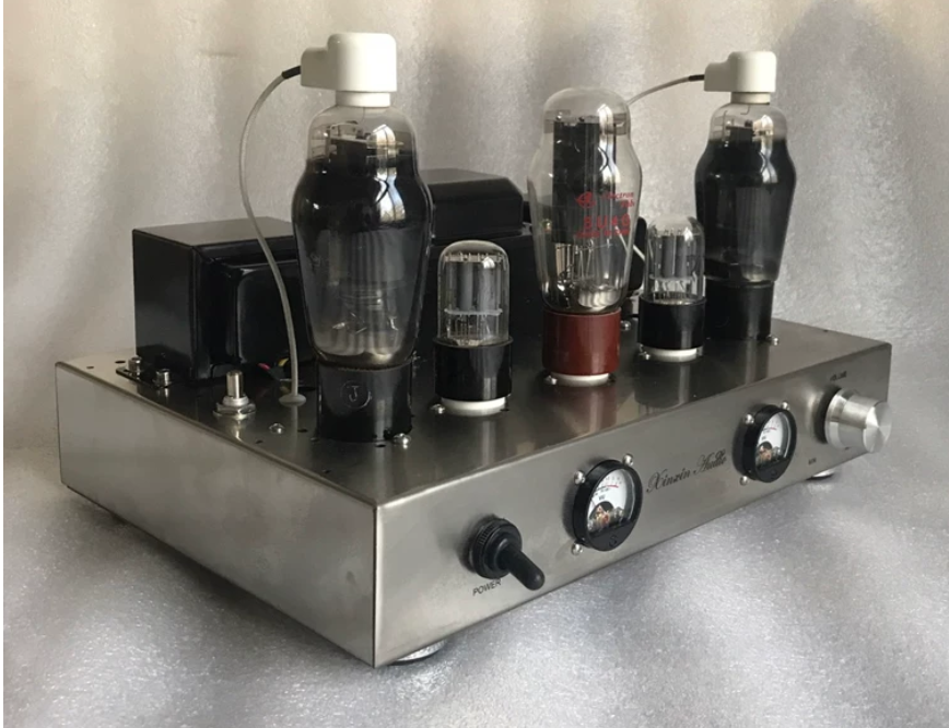 Hand-built Shed Class-A Single-ended Direct Heating Tube FD422 Tube Amplifier Finished
