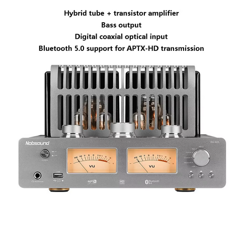 Audiophile Tube Amplifier 2.1 Channel Bluetooth 5.0 APTXHD HD Format Transmission HIFI Hybrid Amplifier USB Lossless Readout