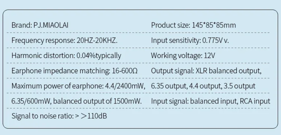 SA-60 Fully Balanced HIFI Headphone Amplifier 600Ω Driver Balanced Output TPA6120A Professional Grade Headphone Amplifier VU meter