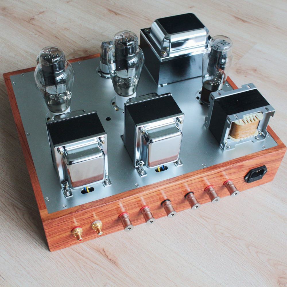 300B Hand built shed welding single ended 9W+9W stereo electronic tube amplifier