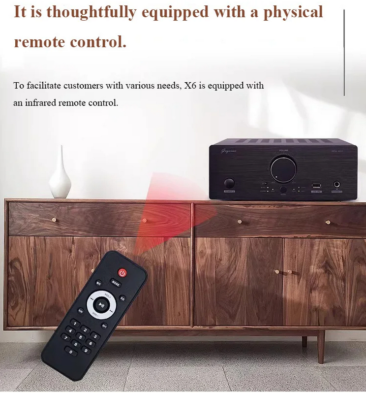 High power HIFI Fully Balanced Audio  Power Amplifier Bluetooth 5.2Power Home Amplifier Digital Optical Coaxial Input  220W*2 Output