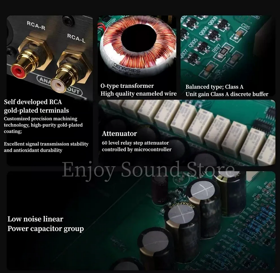 Denafrips HESTIA 15TH Balance Preamplifier Preamp RCA XLR Output SNR120dB Dynamic Range 121dB Top HiFi Power Transformer