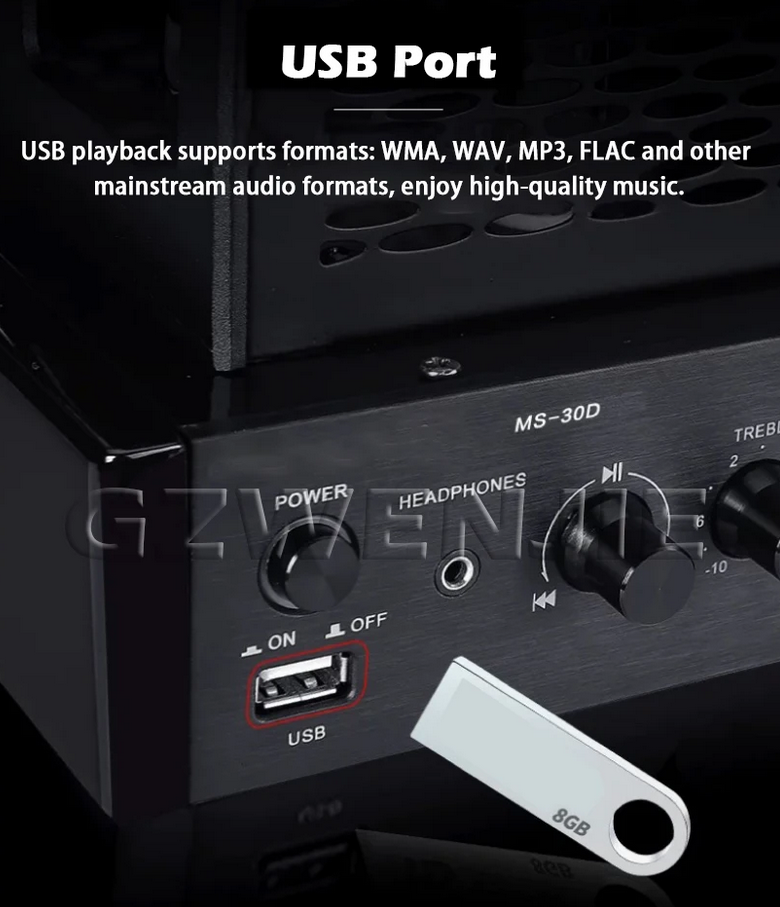 Nobsound MS-30D MKII black Bluetooth USB music player 25W*2 Vacuum tube audio amplifier