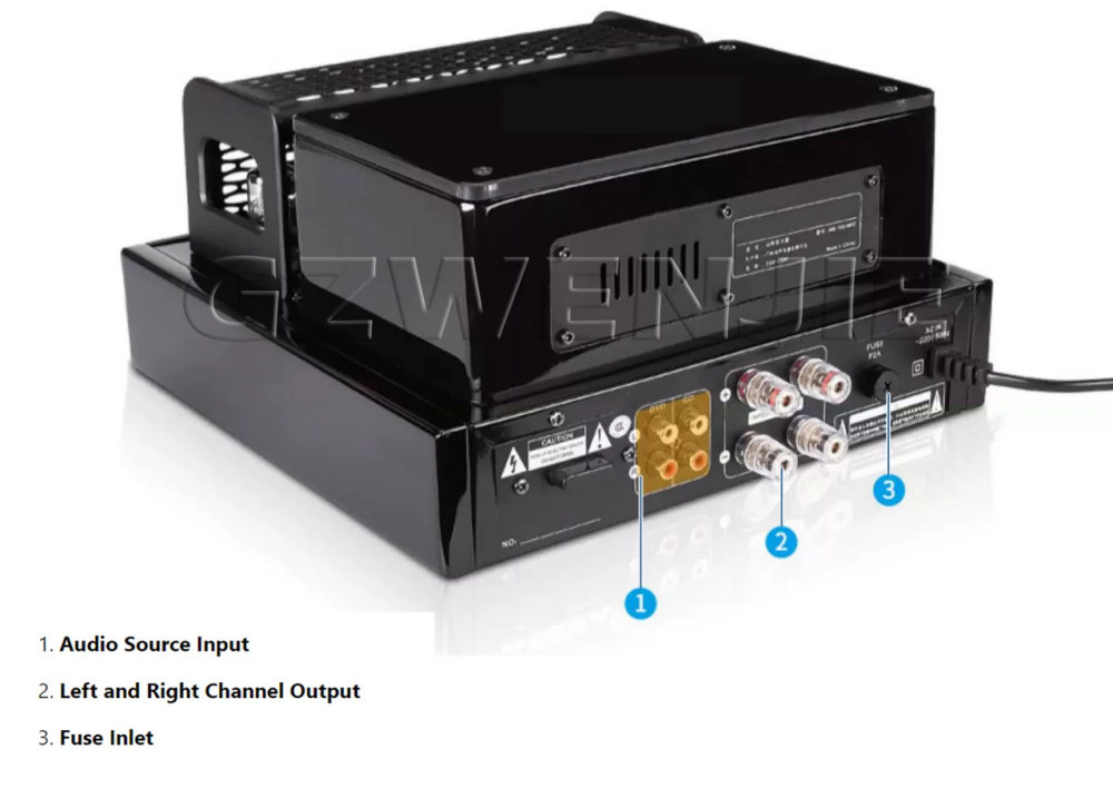Nobsound MS-30D MKII black Bluetooth USB music player 25W*2 Vacuum tube audio amplifier