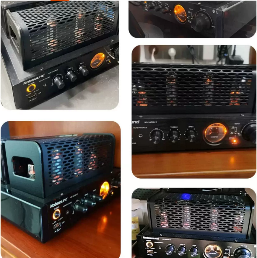 Nobsound MS-30D MKII black Bluetooth USB music player 25W*2 Vacuum tube audio amplifier