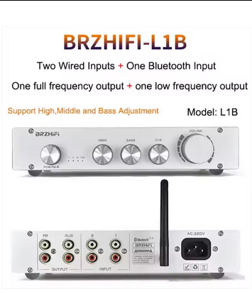 Pure Class A 2.0/2.1 Channel High Bass Adjustable HiFi Preamplifier With Bluetooth 5.0 Available