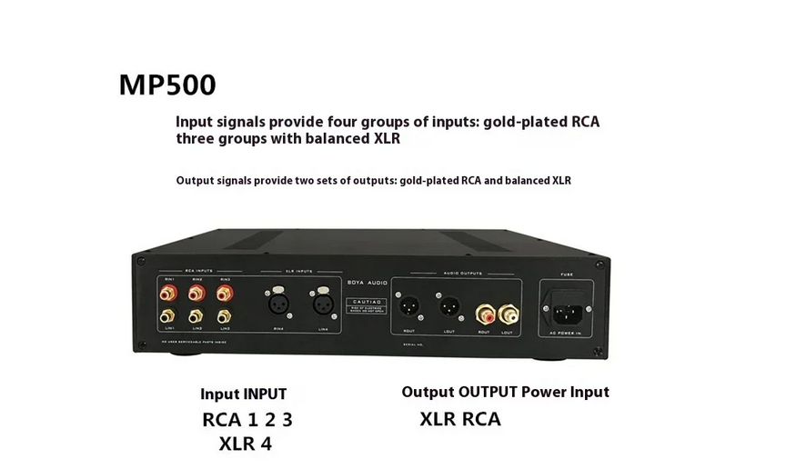 MP500 Class A Preamplifier DCA Decoding Bluetooth 5.0 Tone Balanced XLR Remote Control HIFI Preamplifier Audio Amplifier