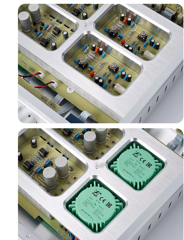 New list BRZHIFI T40 preamplifier uA709 Gold Seal OPA preamplifier 4 in 1 out High and Bass Adjustable Straight Throug