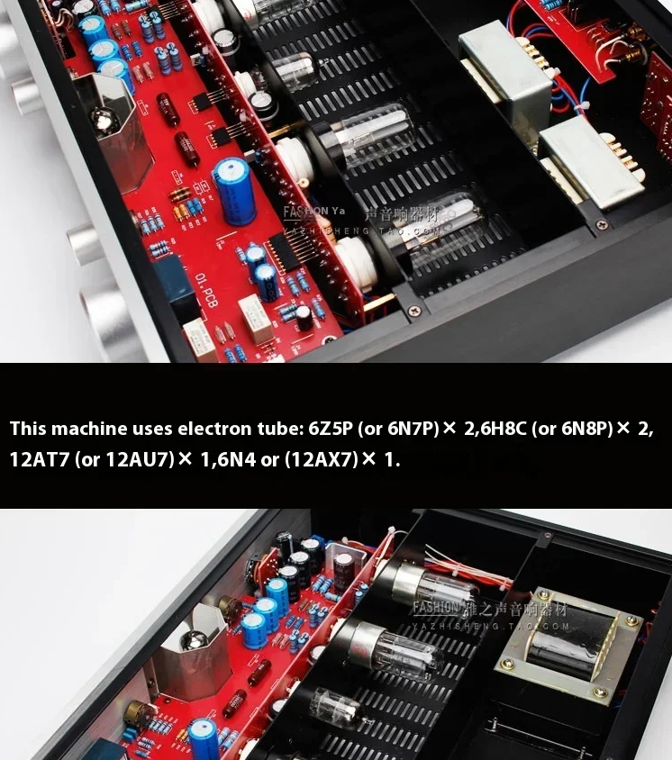 NEW arrive hifi home audio 6Z5P 6H8C 12AT7 tube preamplifier Bass Treble adjustment balanced output preamp