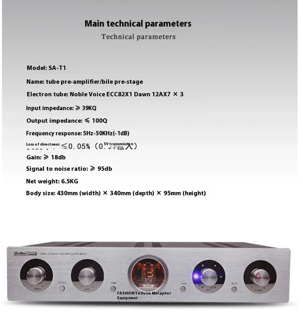Sound Maker-SA-T1 Classic Line Tube Preamp HIFI Audio Preamplifier Audiophile Grade with Imported Parts
