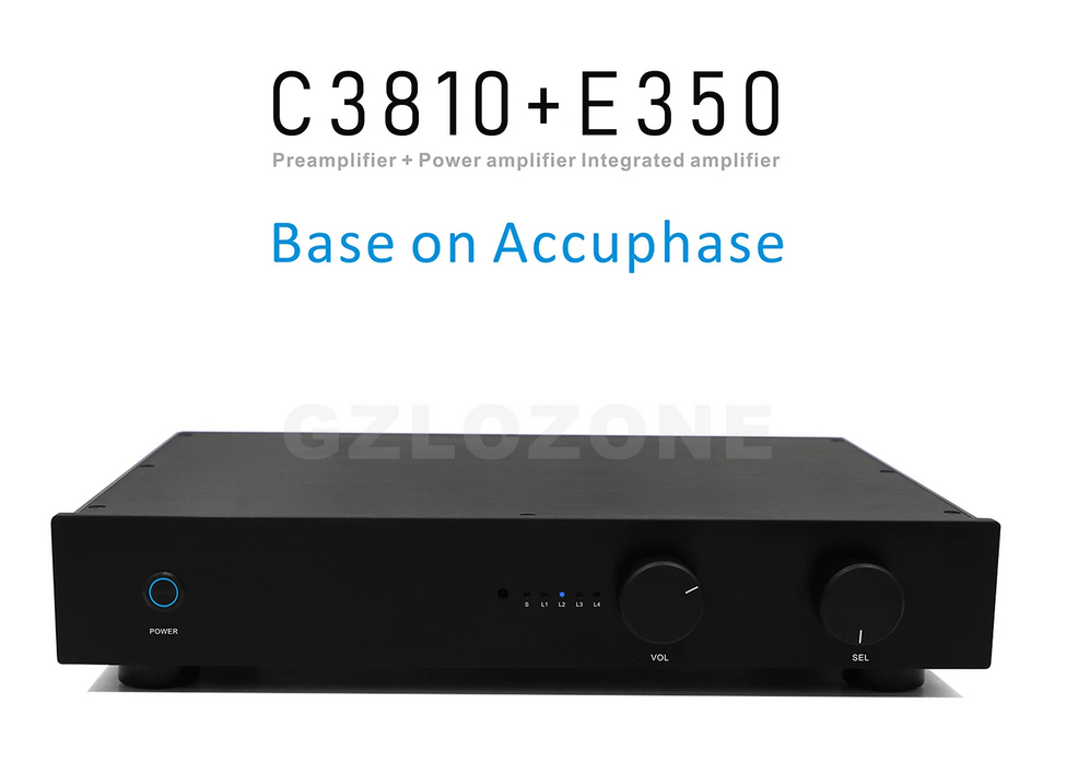 HIFI Remote C3810(Reference C3850)+E350 Preamplifier+Power Amplifier Integrated Amplifier Base On Accuphase Circuit 75W+75W