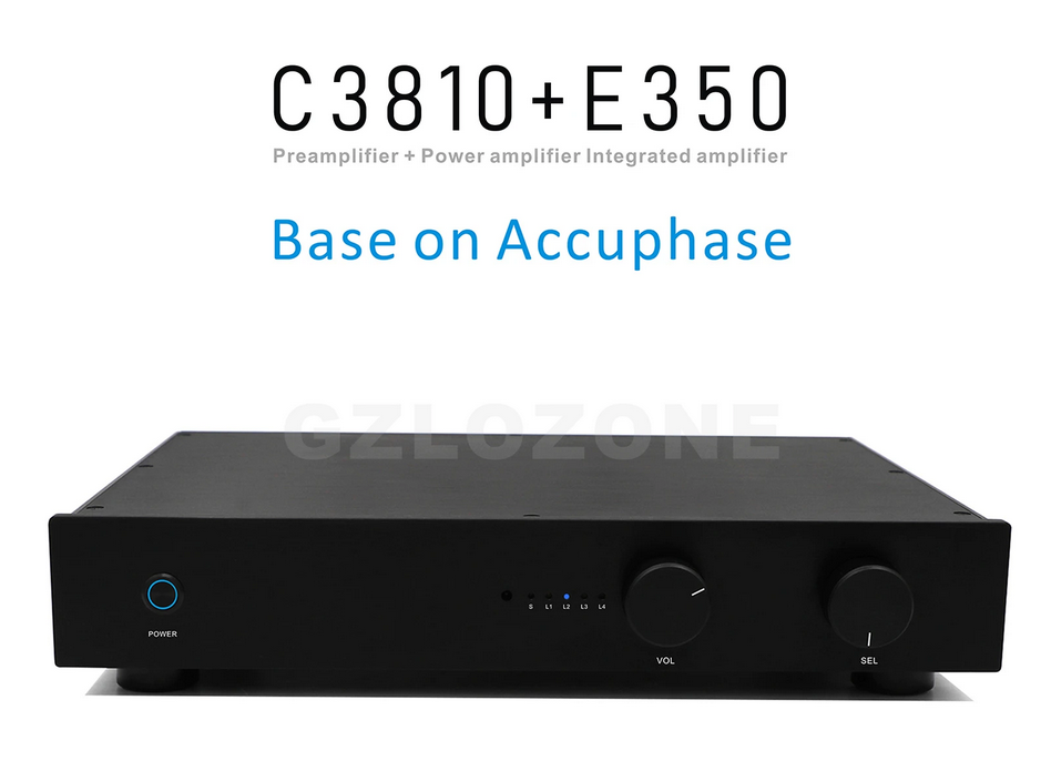 HIFI Remote C3810(Reference C3850)+E350 Preamplifier+Power Amplifier Integrated Amplifier Base On Accuphase Circuit 75W+75W