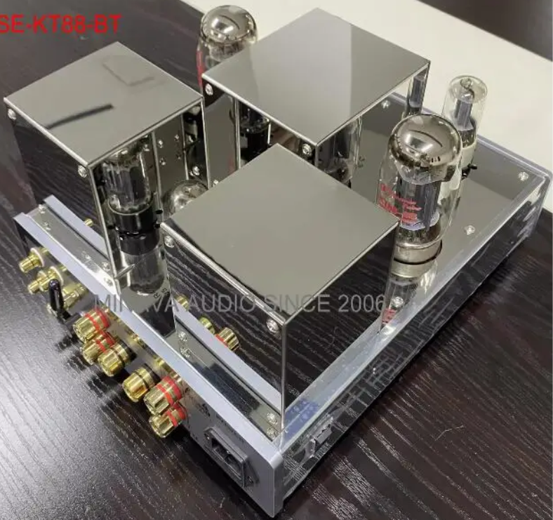 Minava 12W*2 SE-KT88 single ended pure A-class Bluetooth electronic tube amplifier stereo combiner+pure post amplifier