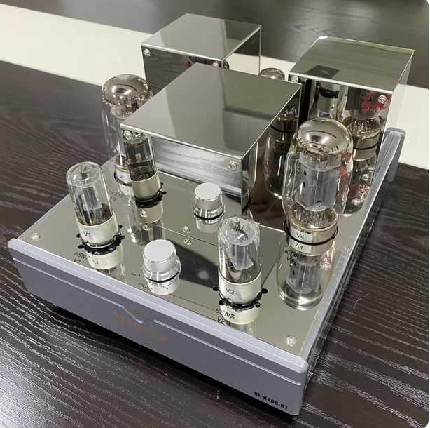 Minava 12W*2 SE-KT88 single ended pure A-class Bluetooth electronic tube amplifier stereo combiner+pure post amplifier