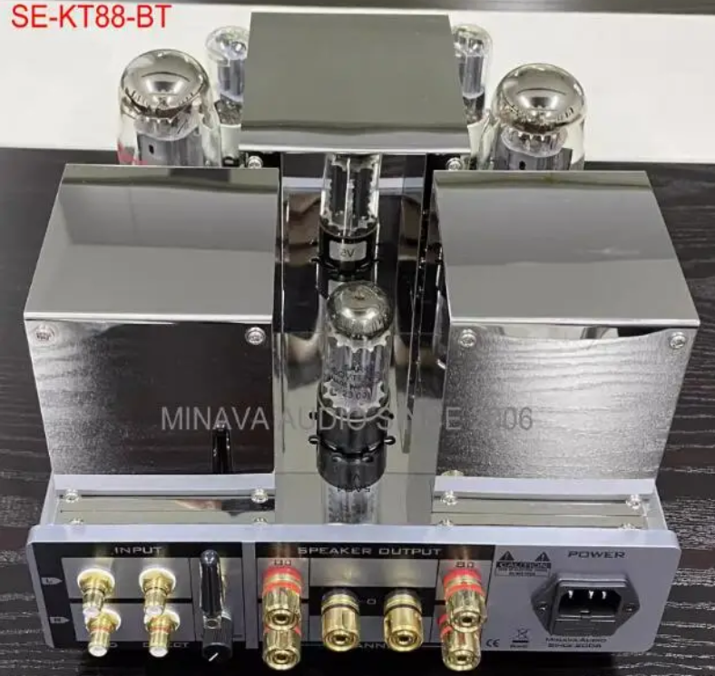 Minava 12W*2 SE-KT88 single ended pure A-class Bluetooth electronic tube amplifier stereo combiner+pure post amplifier
