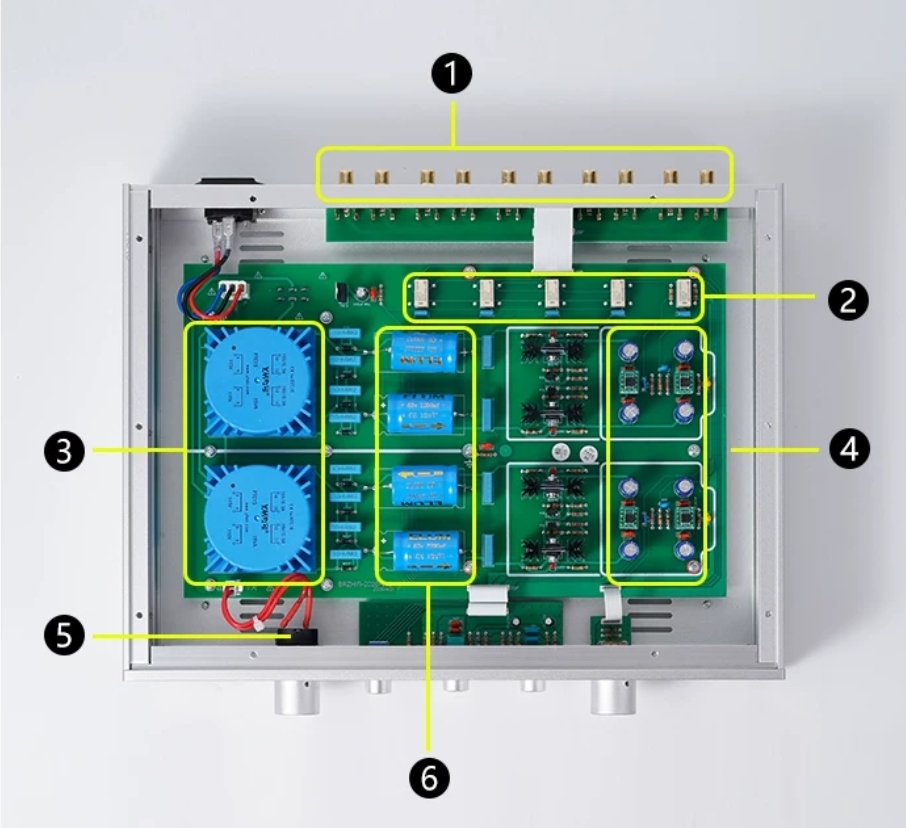 FV-2026 Class A power supply tone preamplifier independent adjustment of high and low frequencies+direct mode