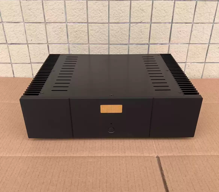 Black 1969 Goldmund class A HIFI DIY full aluminum amplifier chassis