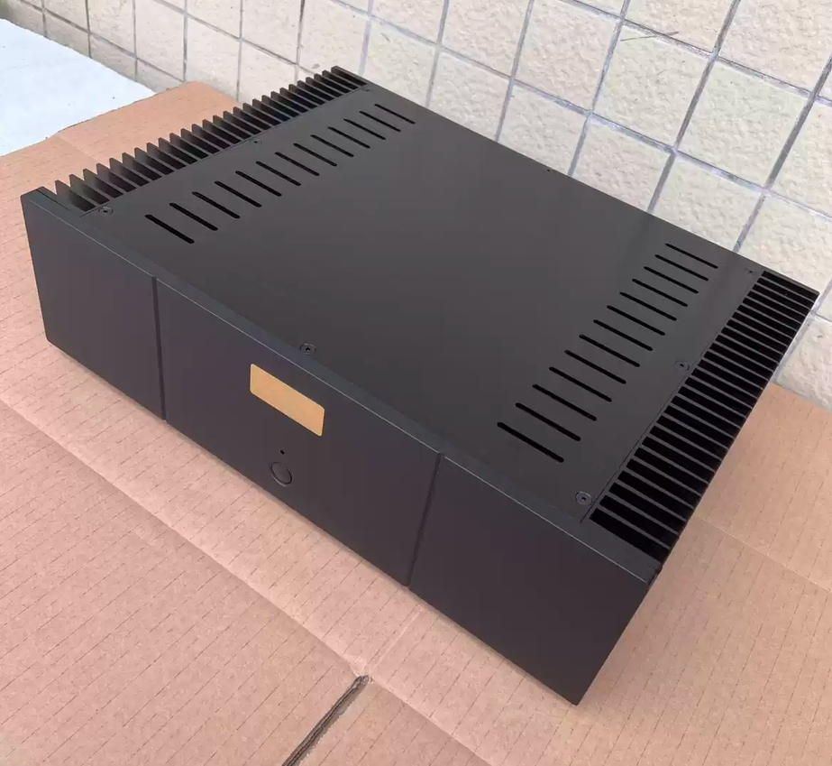 Black 1969 Goldmund class A HIFI DIY full aluminum amplifier chassis