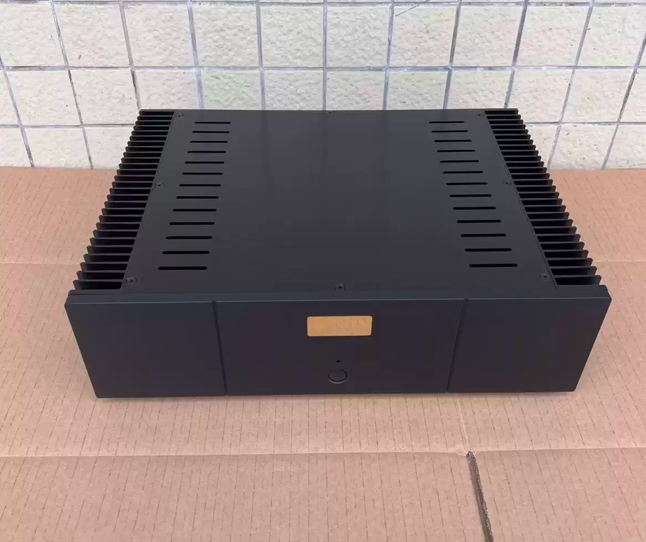 Black 1969 Goldmund class A HIFI DIY full aluminum amplifier chassis