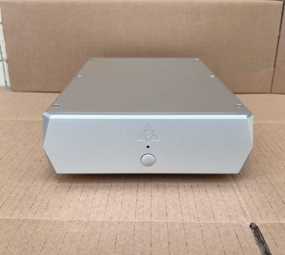 Silver Clock circuit linear power supply chassis digital broadcast decoding case HIFI DIY amplifier box 220*70*310mm