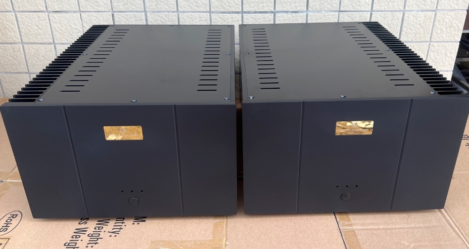 Goldmund Mono Class A amplifier chassis black HIFI DIY Audio Split Amp Case power supply box