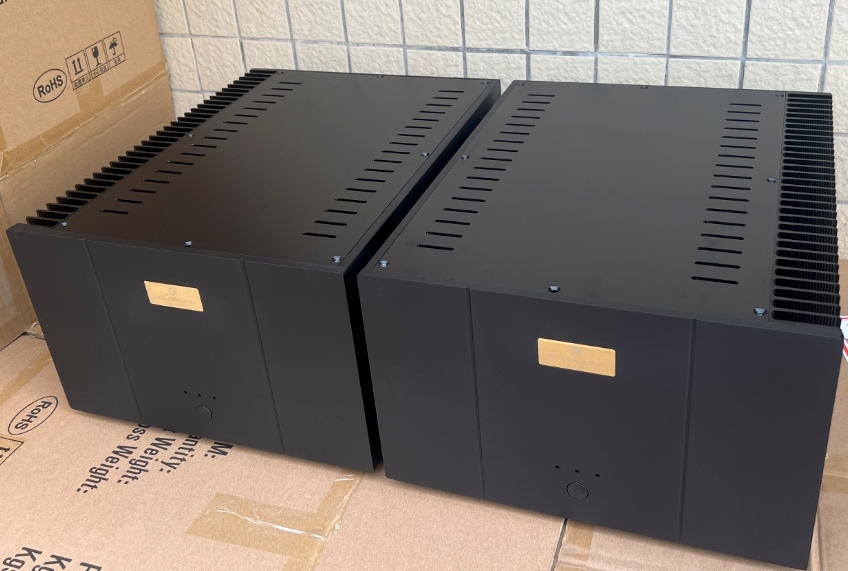 Goldmund Mono Class A amplifier chassis black HIFI DIY Audio Split Amp Case power supply box