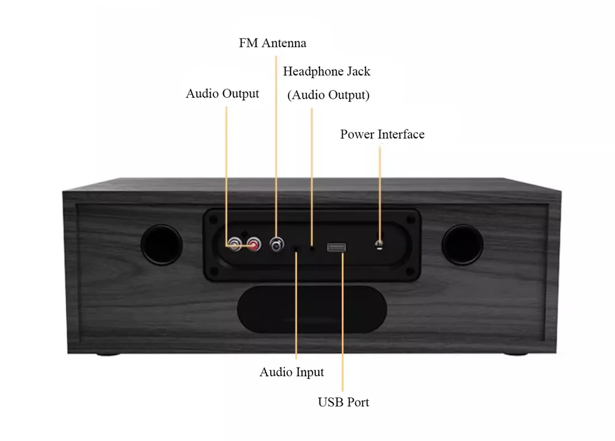 All-in-one HIFI Desktop CD Player with Built-in Speakers Bluetooth 5.1 FM Radio Multifunctional Home CD Player EQ Adjustment AC110V-AC240V