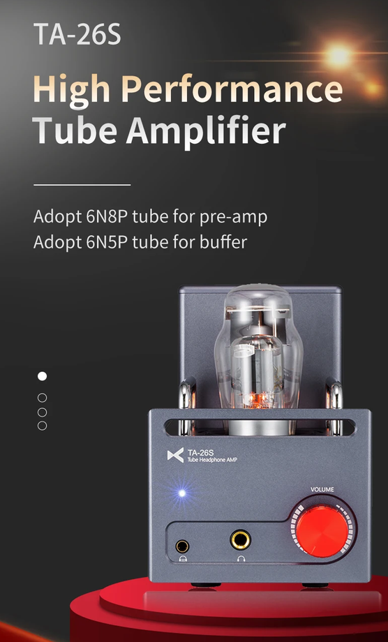 XDUOO TA-26S 6N5P 6N8P High Performance Tube Headphone Amplifier Line Out TA-26 Pre Amplifier