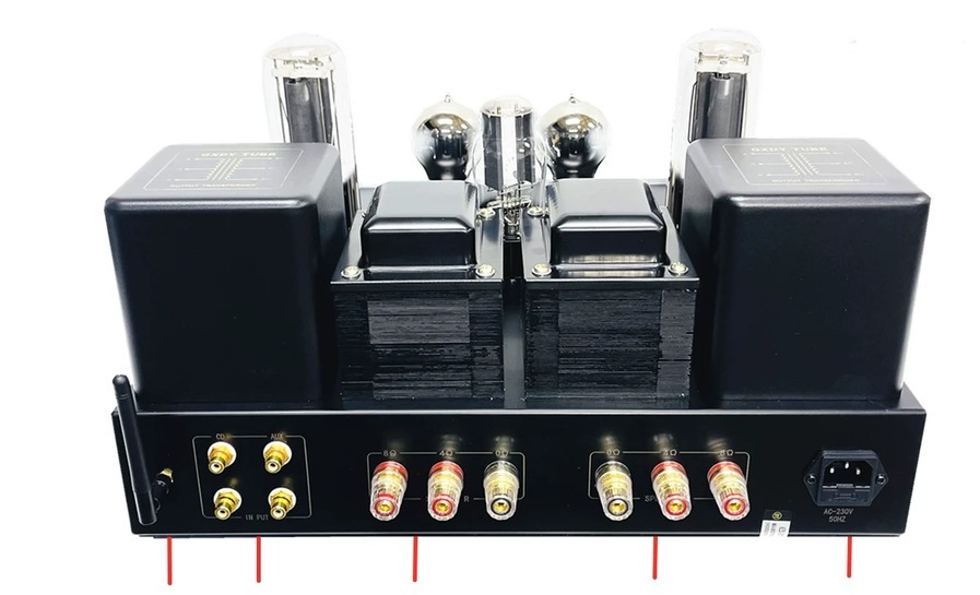 300B Push 845 Bluetooth high power class A HIFI  tube amplifier 6SN7 300B 845 5∪4G tube amp Built in decoding 28W*2
