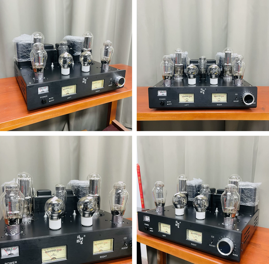300B Push 845 Bluetooth high power class A HIFI  tube amplifier 6SN7 300B 845 5∪4G tube amp Built in decoding 28W*2