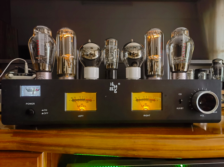 300B Push 845 Bluetooth high power class A HIFI  tube amplifier 6SN7 300B 845 5∪4G tube amp Built in decoding 28W*2