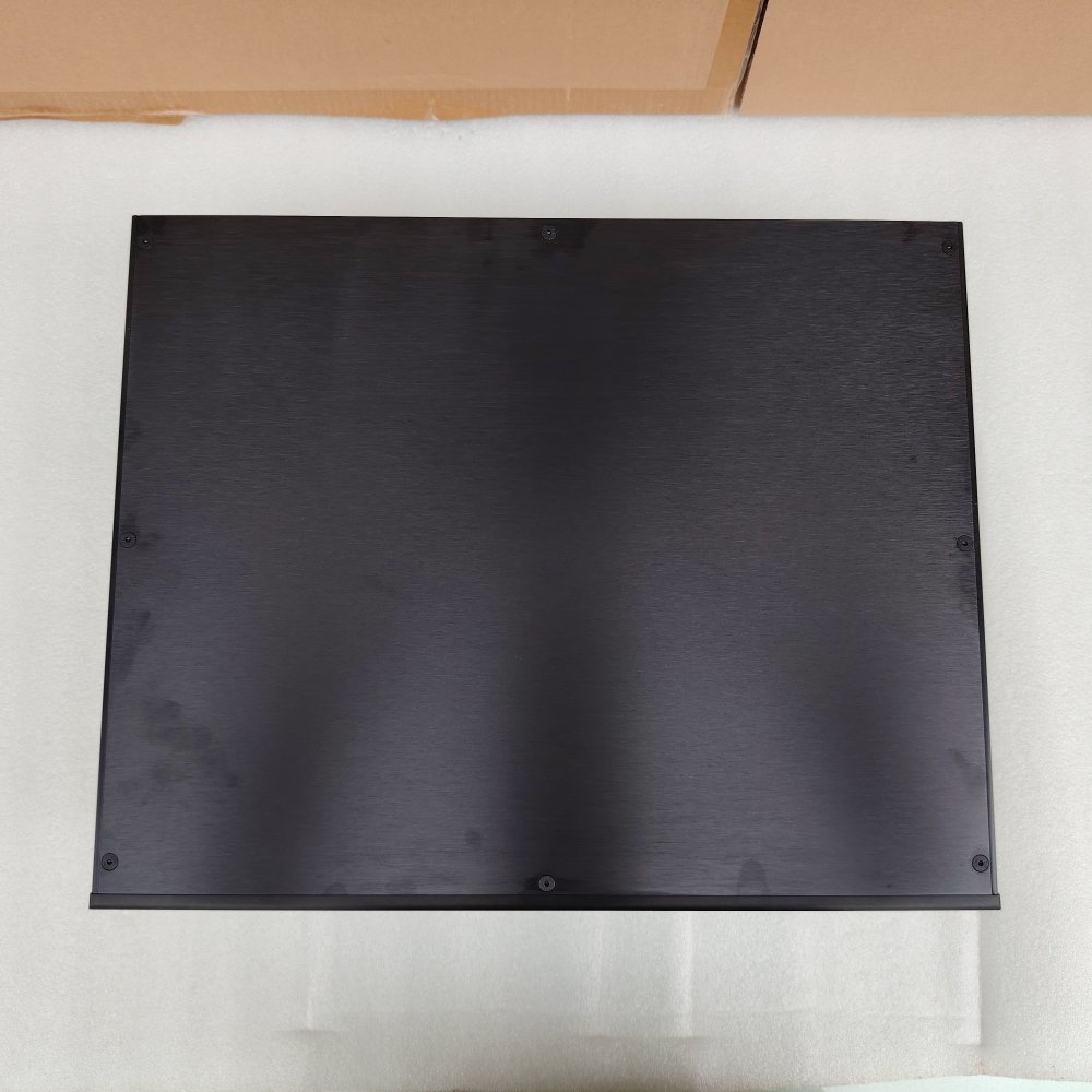 Black All Aluminum Preamplifier Enclosure HIFI DIY audio Amplifier chassis power supply case 450*70*350mm