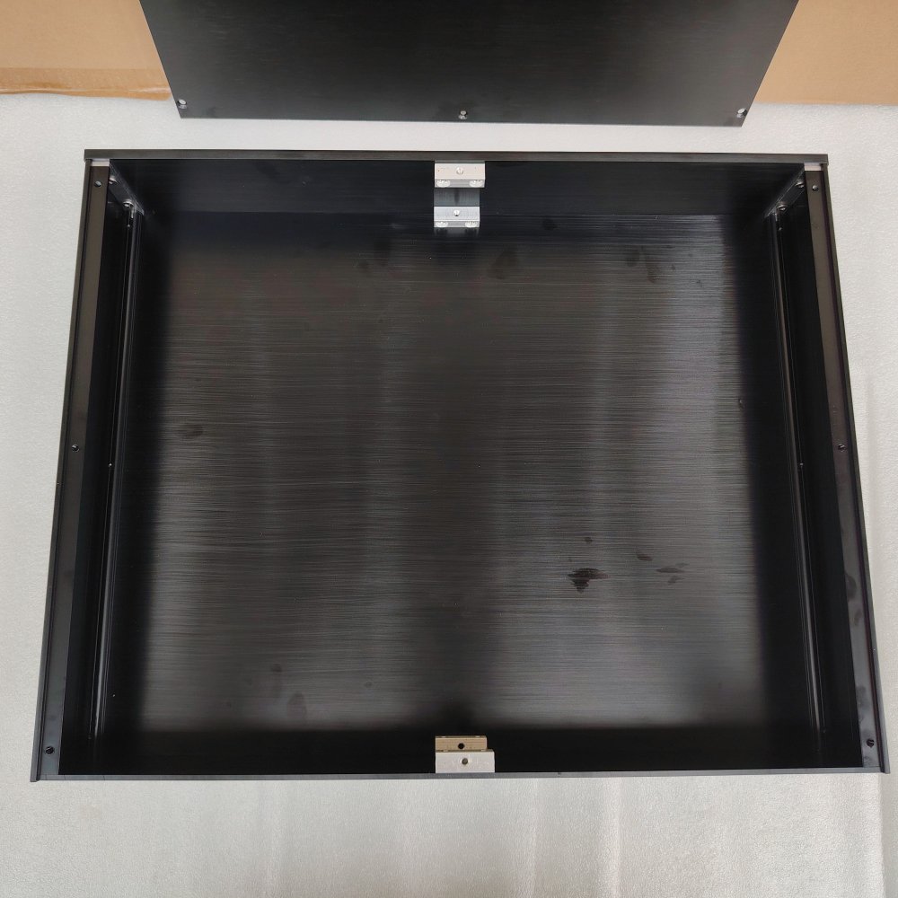 Black All Aluminum Preamplifier Enclosure HIFI DIY audio Amplifier chassis power supply case 450*70*350mm