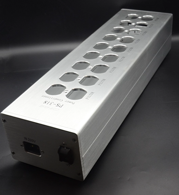 18 bits COW KING aluminum US socket shell empty chassis American standard socket shell audio socket with meter